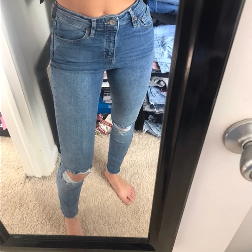 Topshop Distressed Jeans